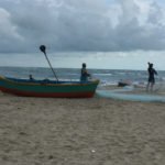 Dhanushkodi - Fisherfolk at work by the shore