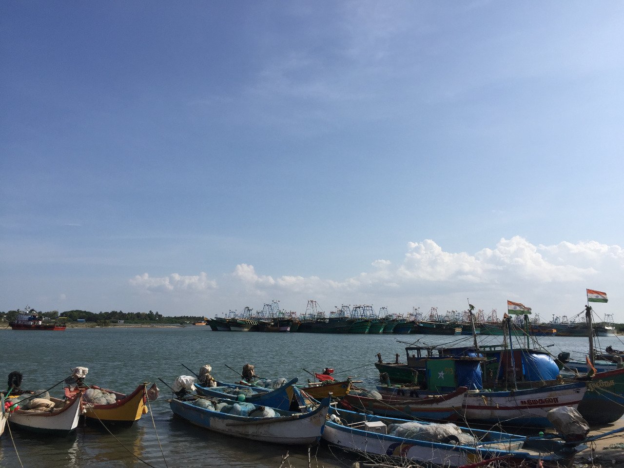 Karaikal - Fishing Trawlers docked in the backwaters1